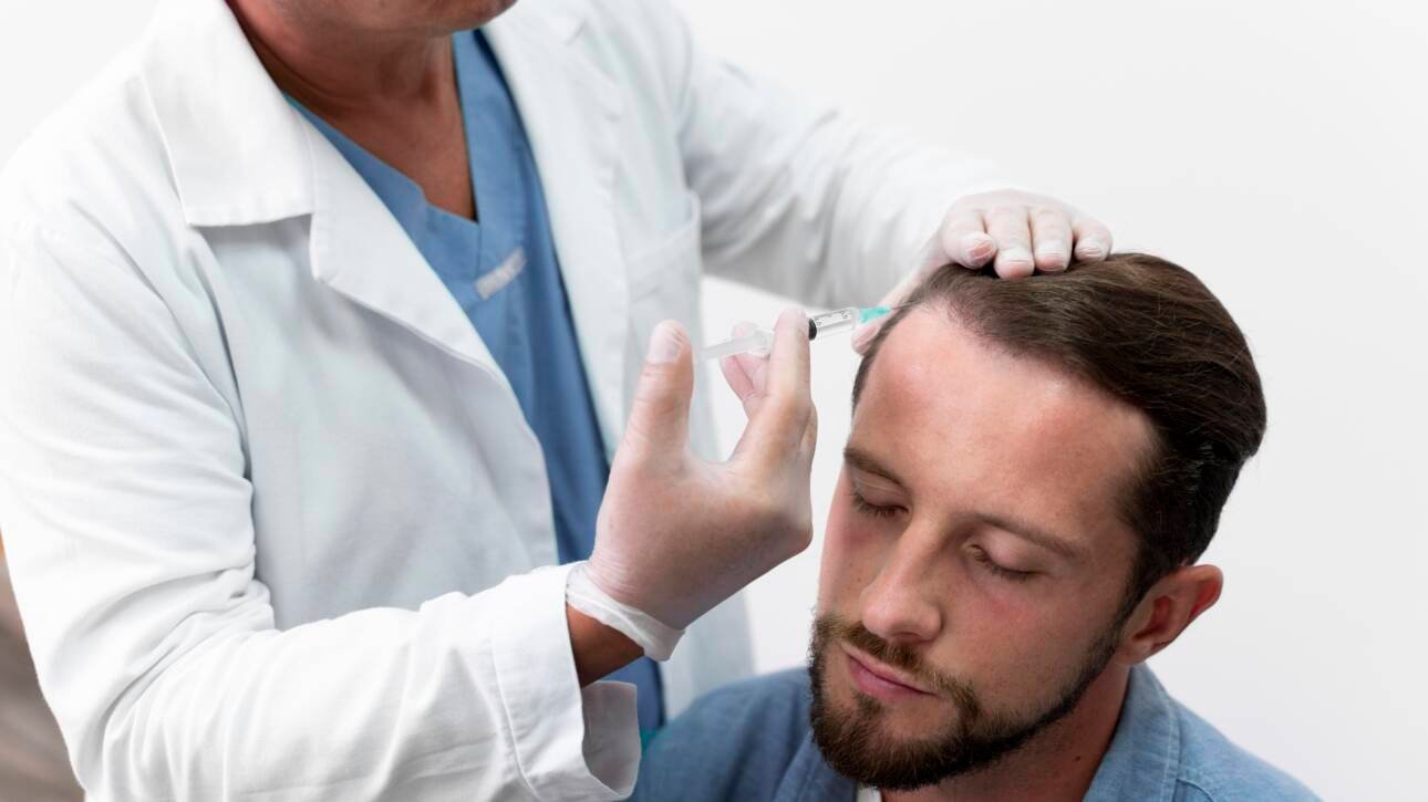 Doctor performing PRP vs GFC hair treatment for hair regrowth at CFH Hair Clinic in Chennai