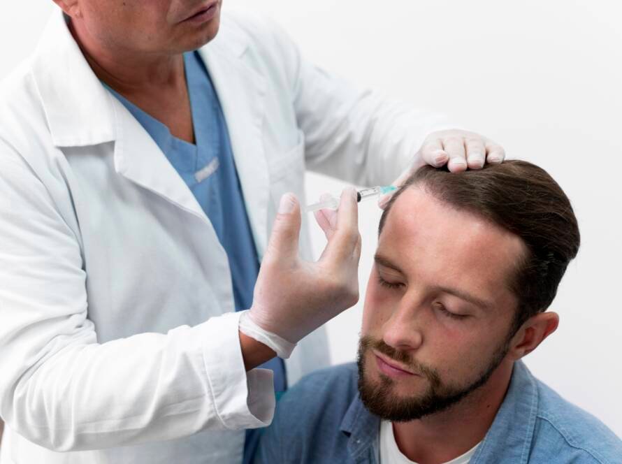 Doctor performing PRP vs GFC hair treatment for hair regrowth at CFH Hair Clinic in Chennai