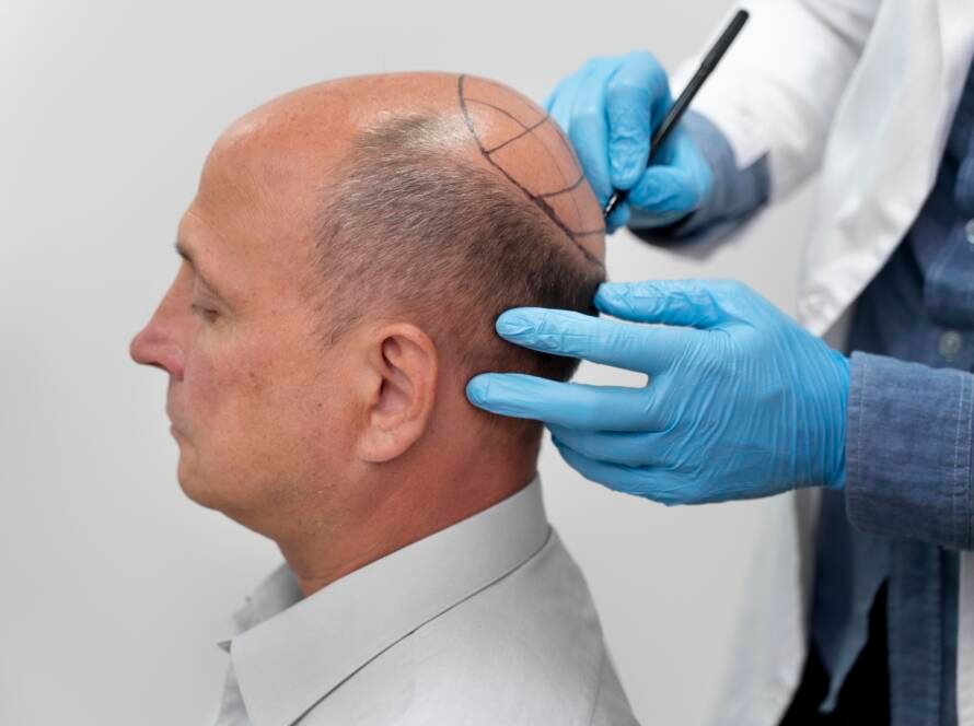 Doctor performing GFC vs Hair Transplant treatment at CFH Hair Clinic in Chennai