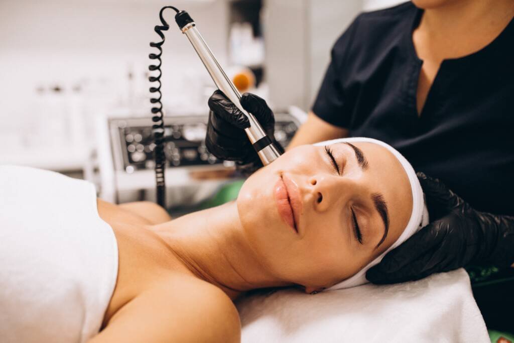 Patient receiving HydraFacial treatment at CFH Skin & Hair Clinic in Chennai, enhancing skin hydration, glow, and overall health.