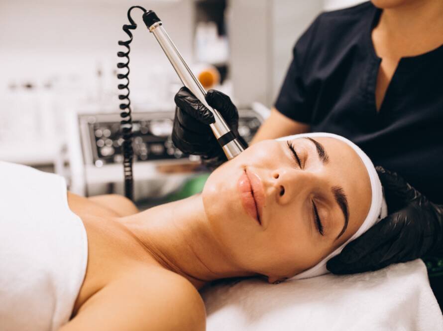 Patient receiving HydraFacial treatment at CFH Skin & Hair Clinic in Chennai, enhancing skin hydration, glow, and overall health.